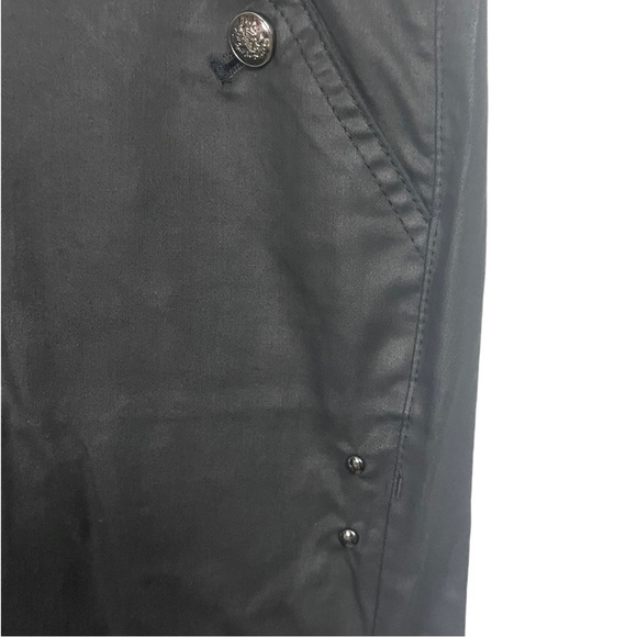 Per Se Carlisle Black Studded Moto Pant Cotton Faux Leather 12 - Picture 6 of 9